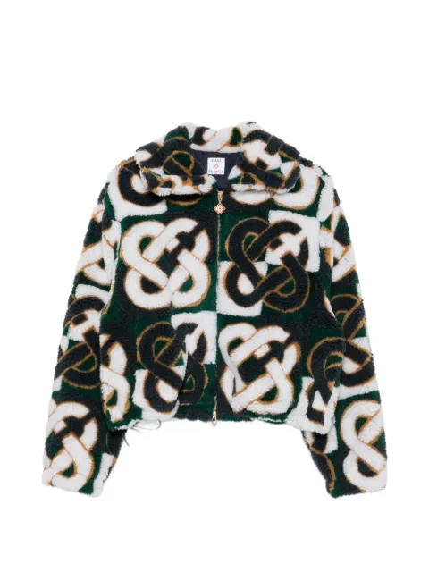 Casablanca zip-fastening monogram-print jacket