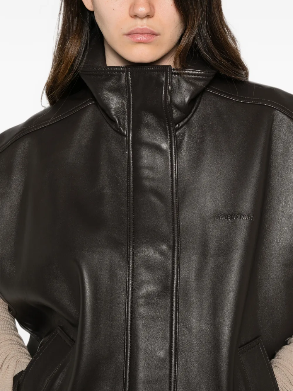 Balenciaga Mouwloos jack Bruin