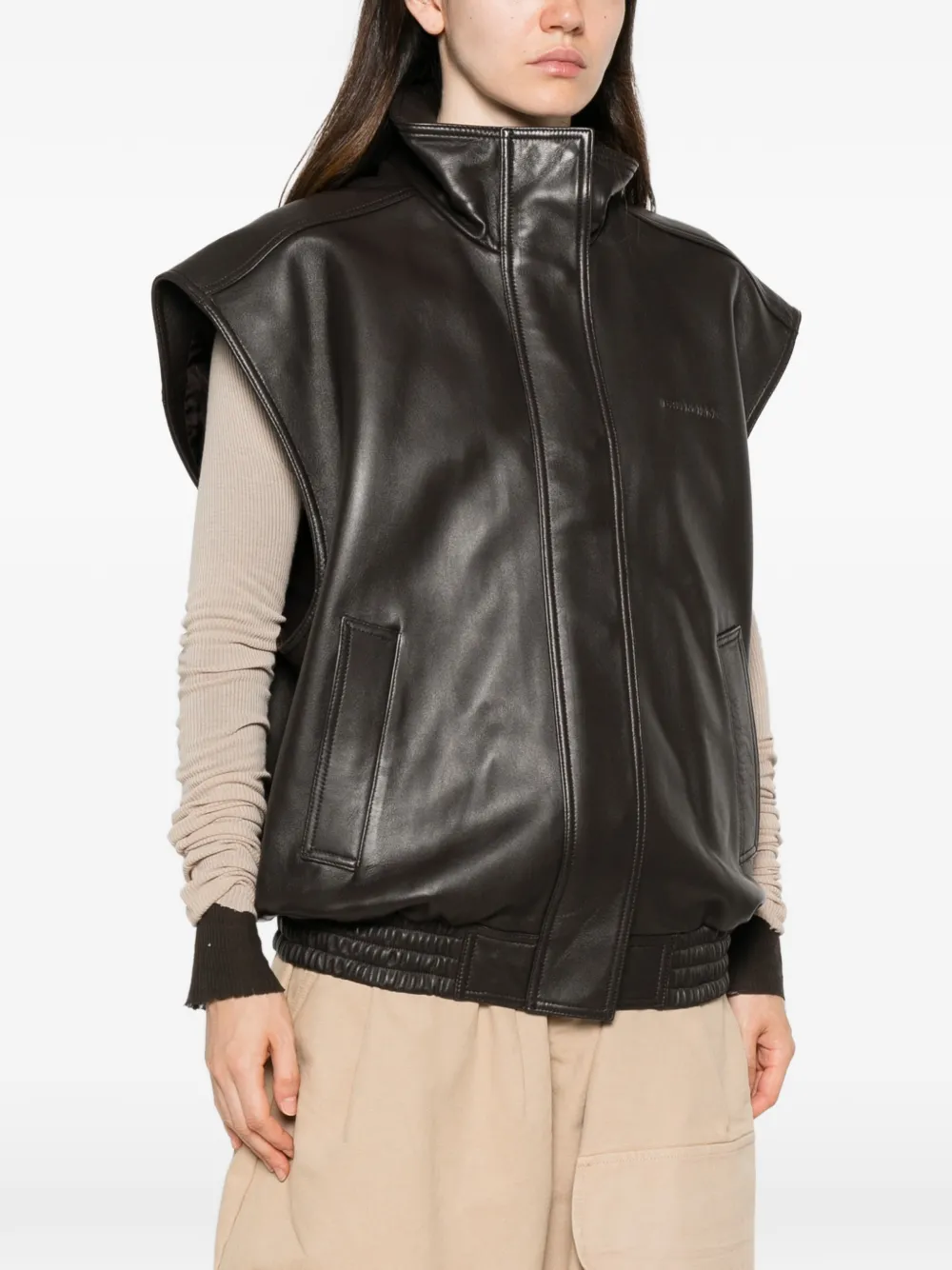 Balenciaga Mouwloos jack Bruin