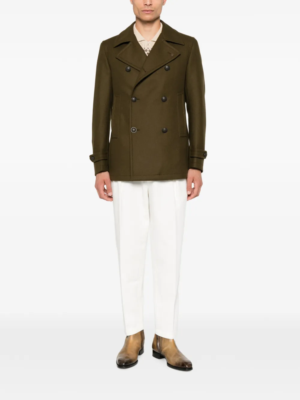 Briglia 1949 Portobello geplooide broek Wit