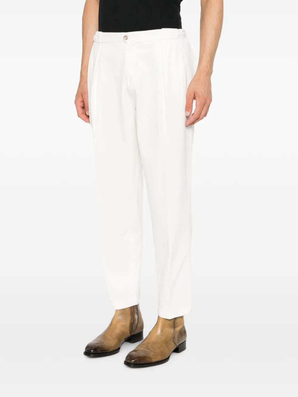 Briglia 1949 Portobello geplooide broek Wit