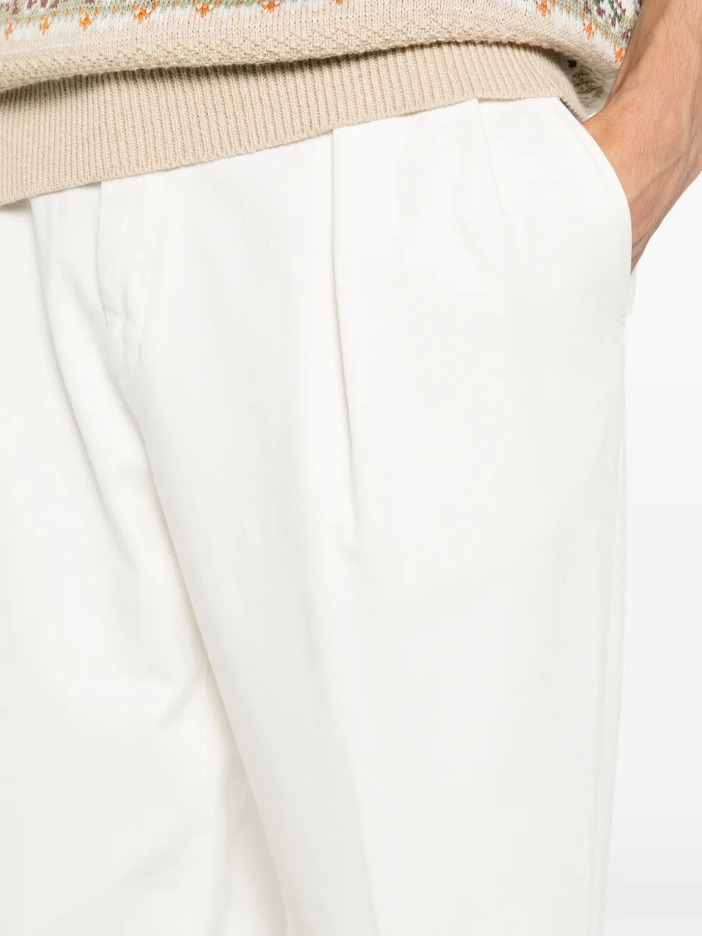 Briglia 1949 Portobello geplooide broek Wit