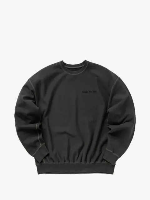 Awake NY pigment-dyed logo-embroidered crewneck sweatshirt