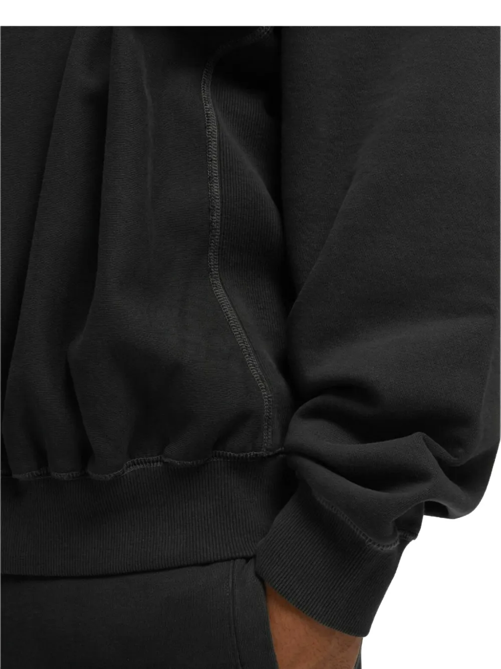 Awake NY Sweater met geborduurd logo en ronde hals Zwart