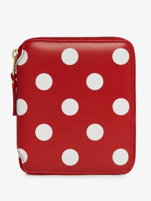 Comme Des Garçons polka-dot zip-around wallet