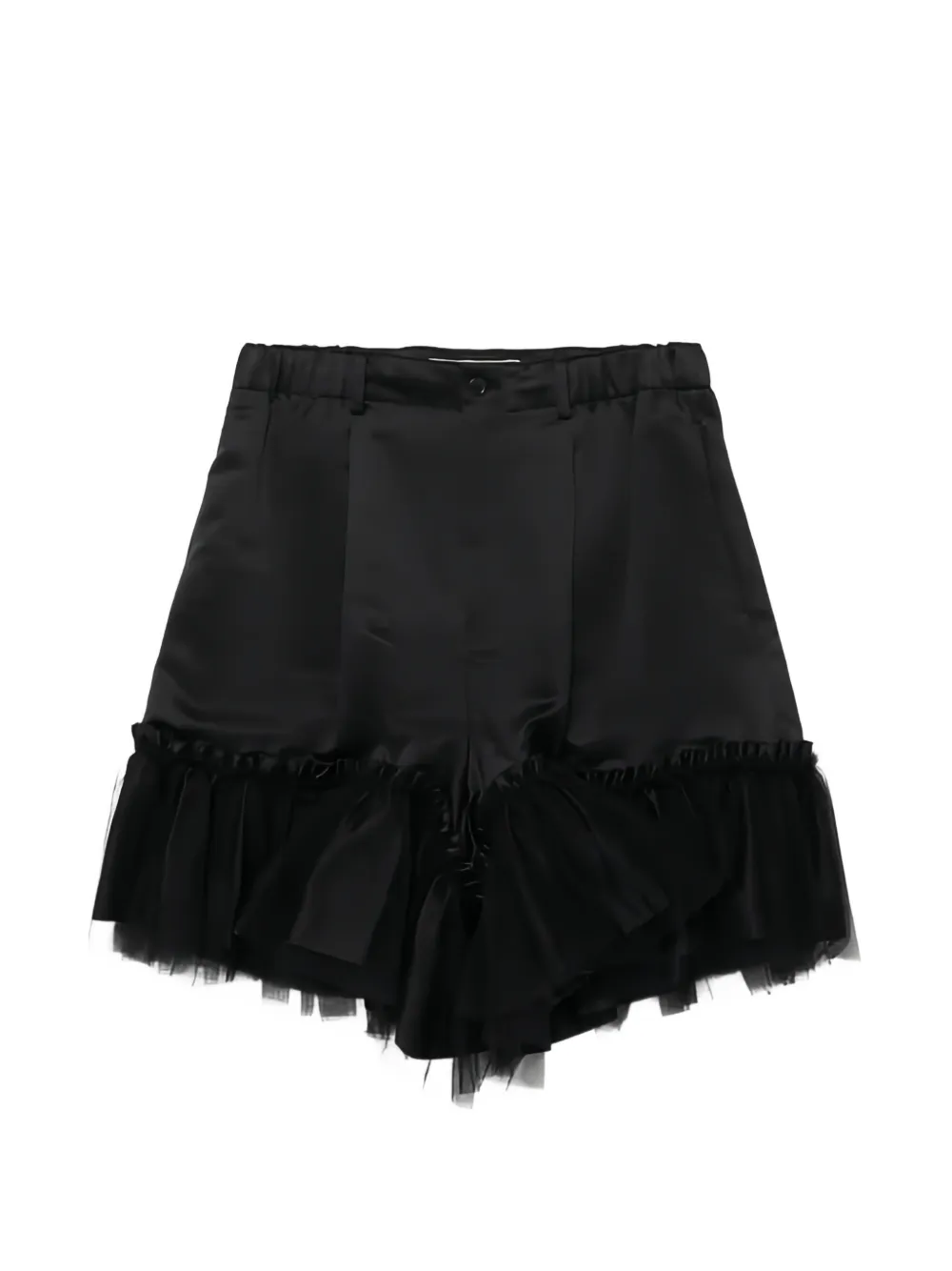 Noir Kei Ninomiya tulle-trim shorts - Nero