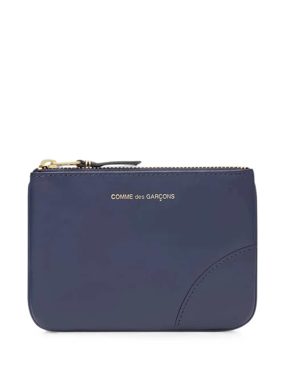 Comme Des Garçons Wallet logo-print zip-top pouch - Blu