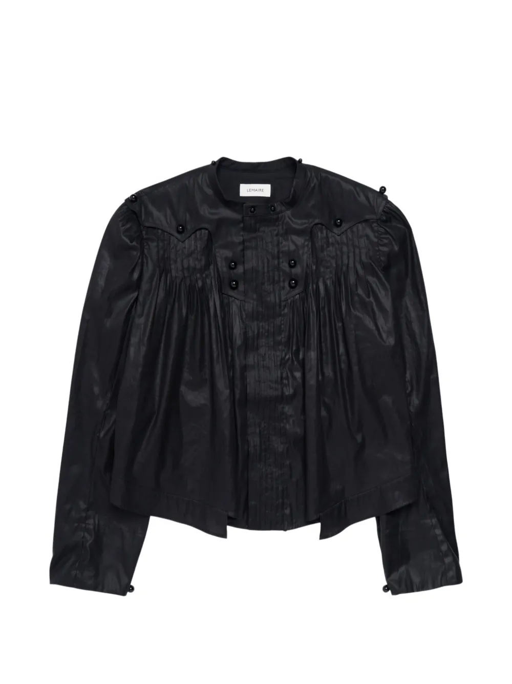 LEMAIRE pleated western-style blouse - Nero
