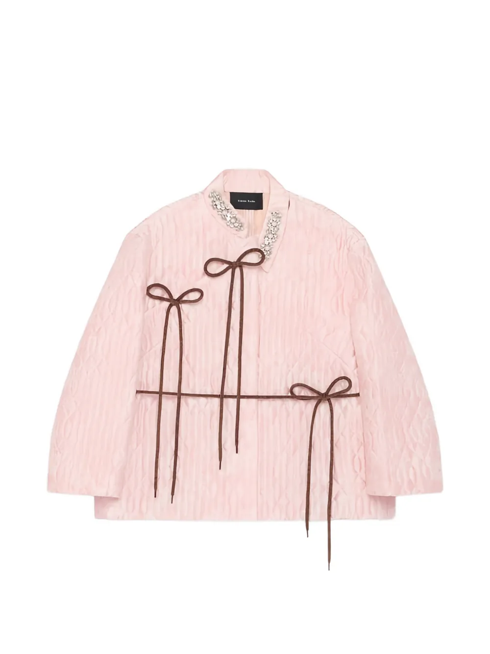 Simone Rocha quilted crystal-embellished jacket - Rosa