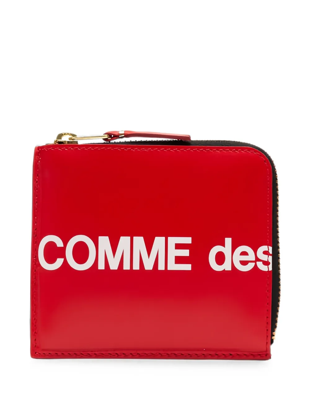 Comme Des Garçons Wallet Huge Logo zip-around wallet - Rosso