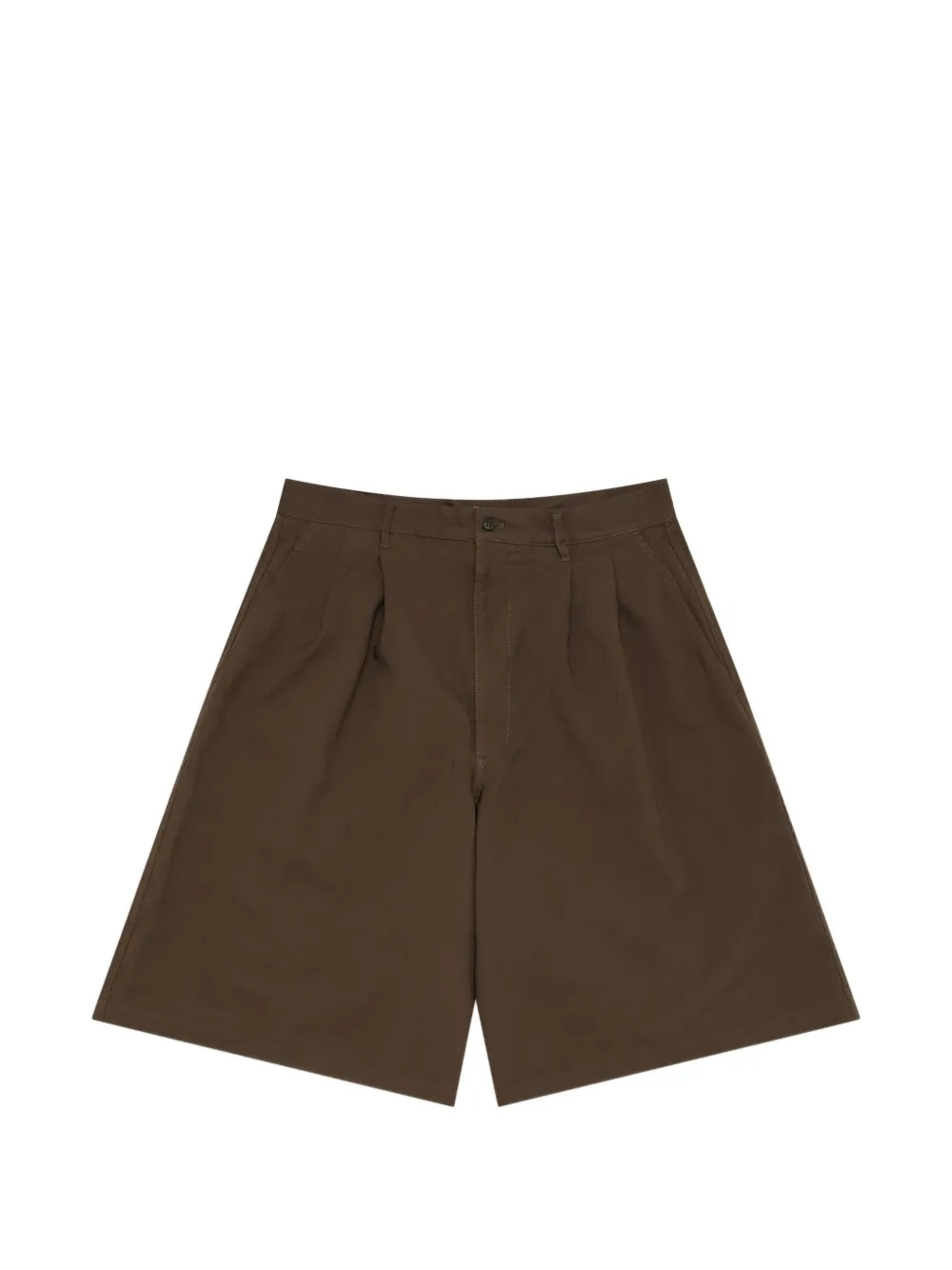 Comme Des Garçons Shirt garment-treated pleated shorts - Braun