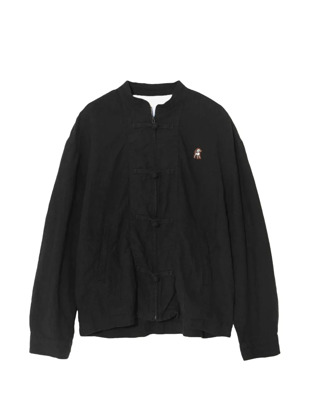 Undercover frog-fastening logo-embroidered jacket - Schwarz