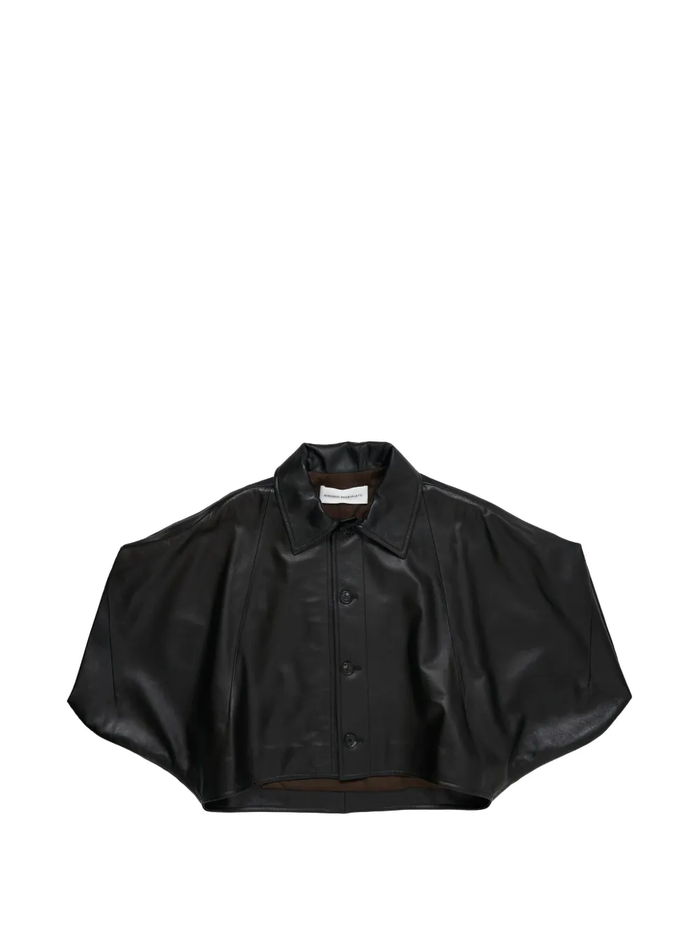 Niccolò Pasqualetti batwing cropped shirt - Marrone