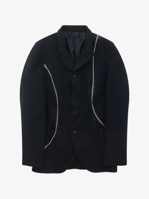 Comme Des Garçons Shirt blazer à détails de zips en sergé