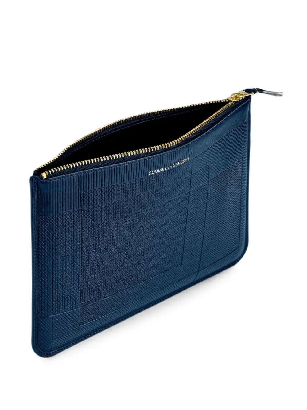 Comme Des Garçons Wallet Intersection clutch met rits Blauw