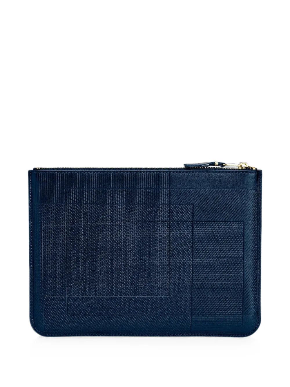 Comme Des Garçons Wallet Intersection clutch met rits Blauw