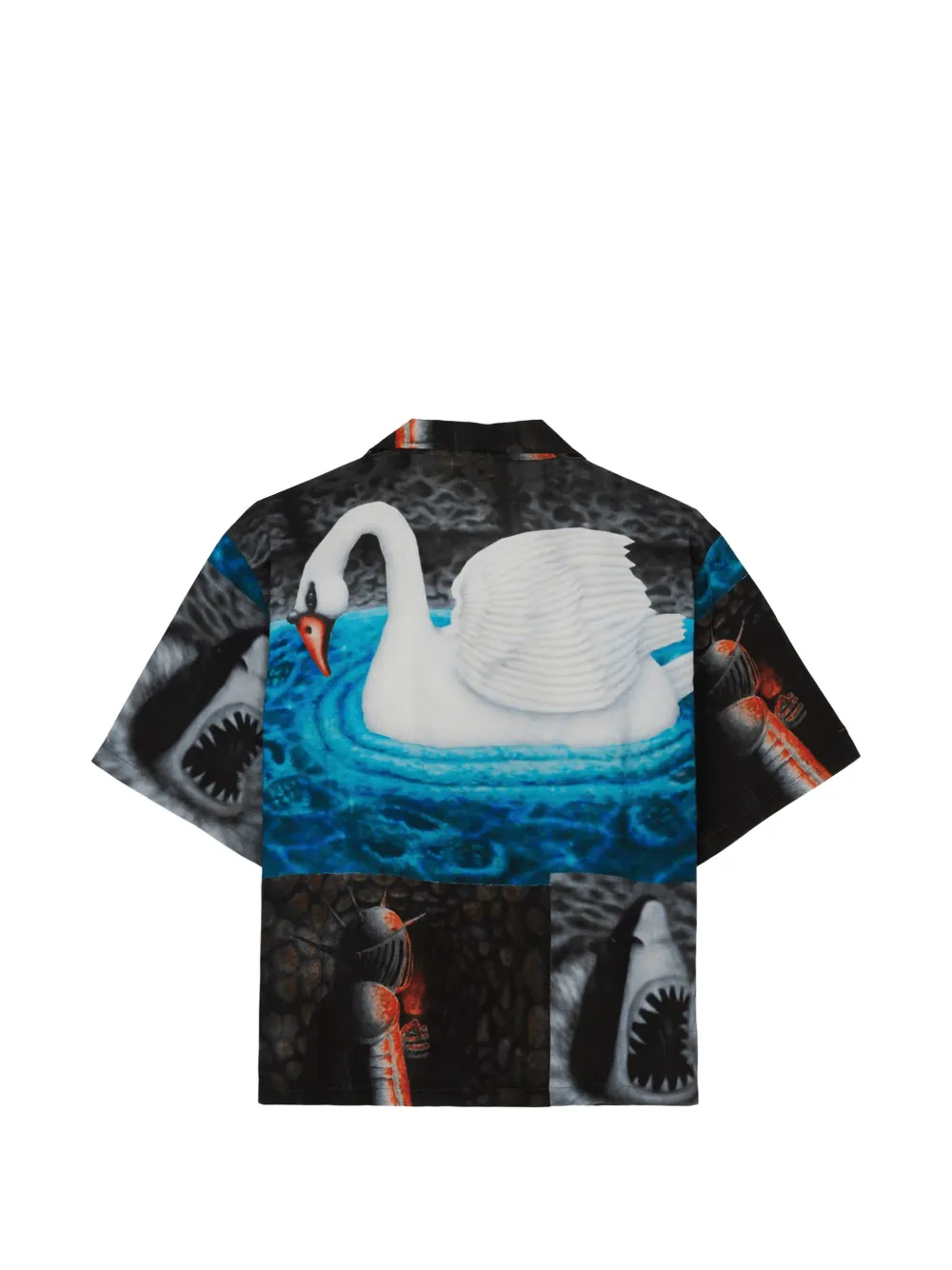 Brain Dead Copia shirt met grafische print en korte mouwen Zwart