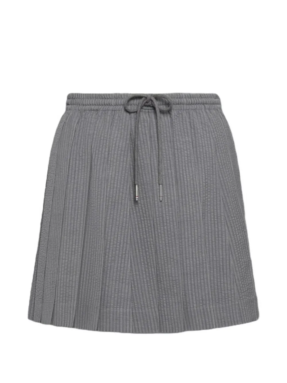 Thom Browne drawstring pleated mini skirt - Grigio