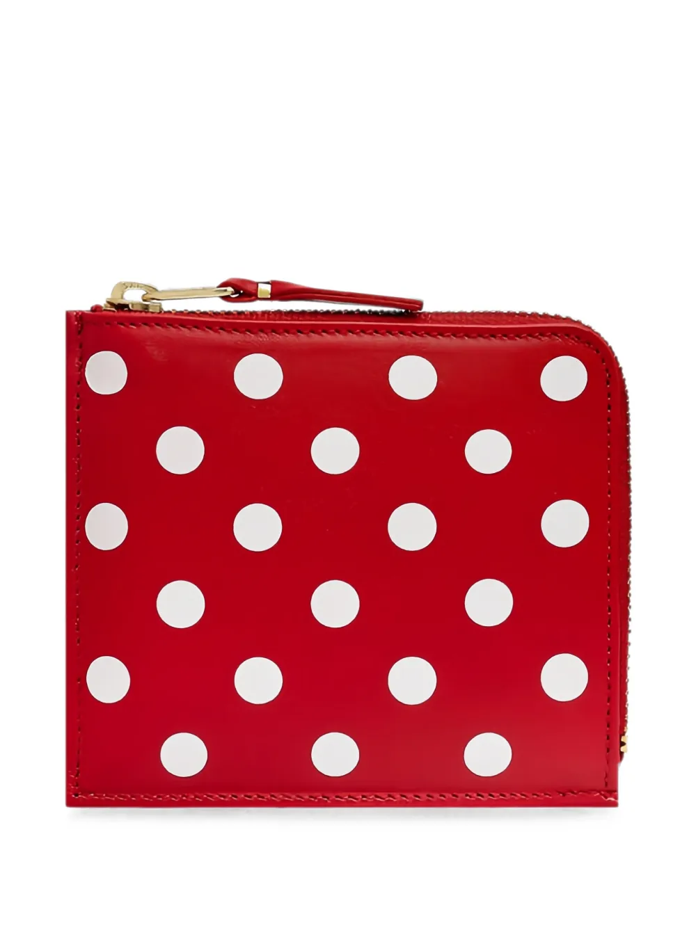 Comme Des Garçons Wallet polka-dot zip-around wallet - Rot