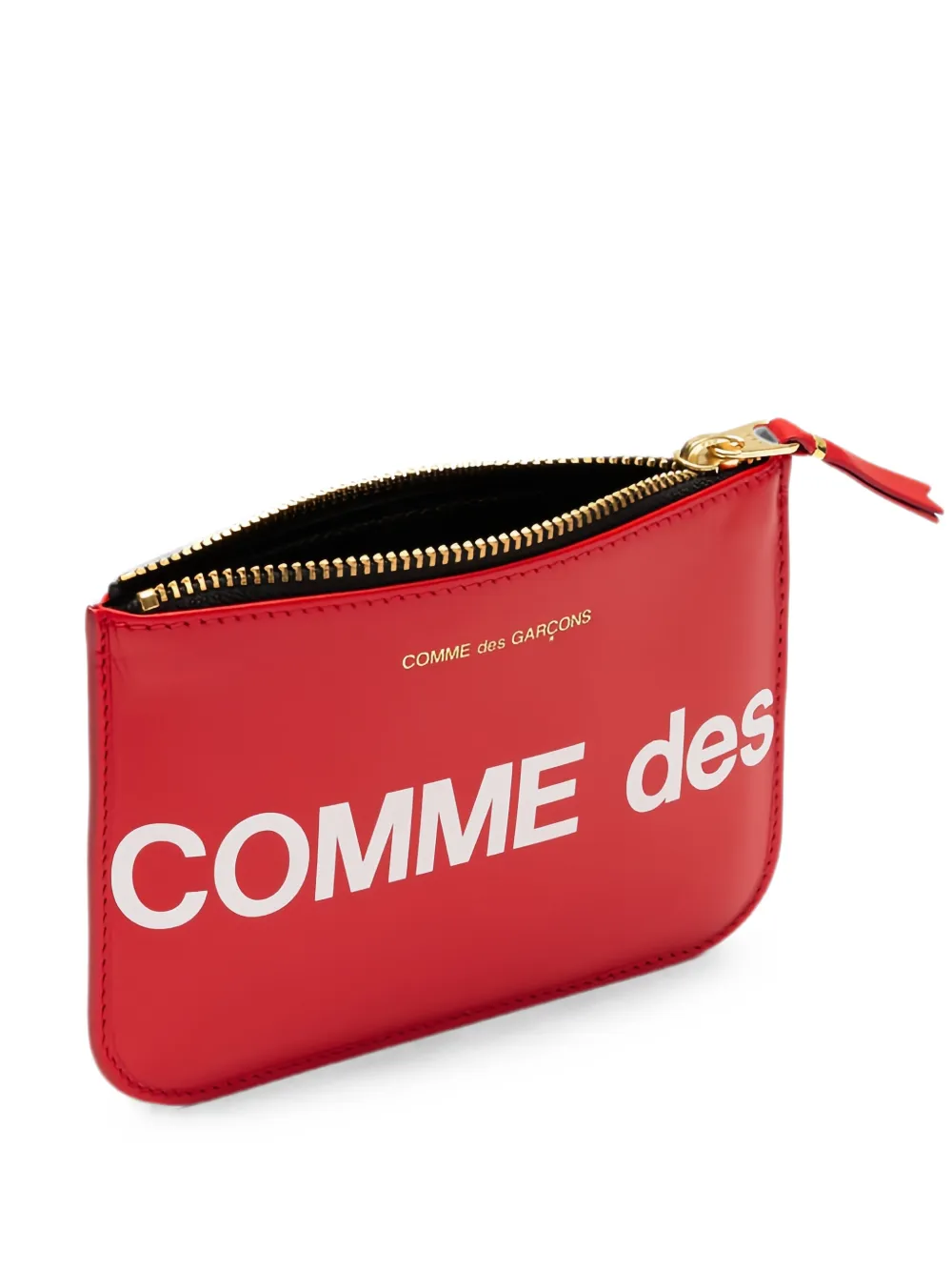 Comme Des Garçons Wallet Huge Logo zip pouch - Rosso