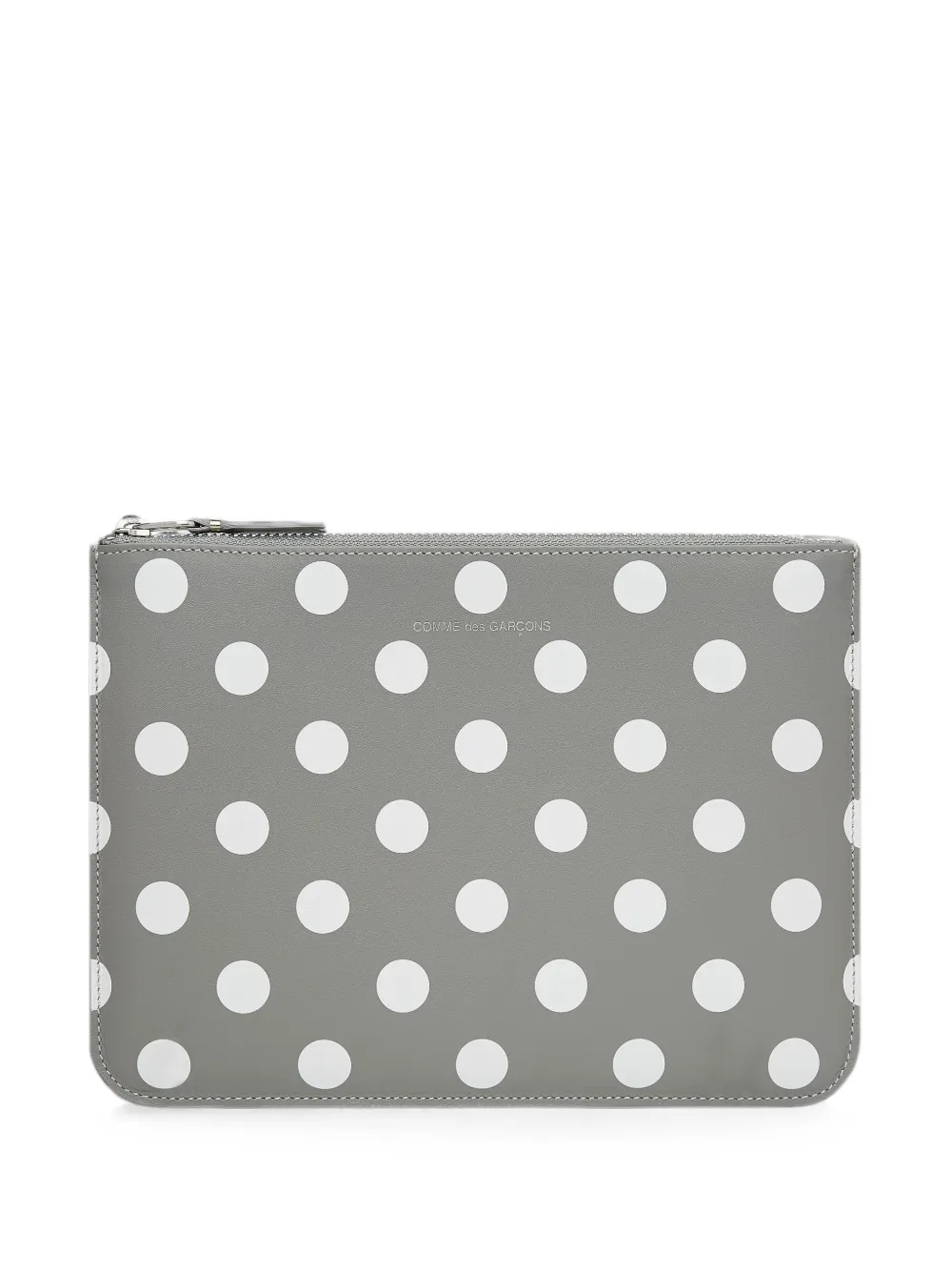 Comme Des Garçons Wallet polka-dot-print zip-top pouch - Grigio