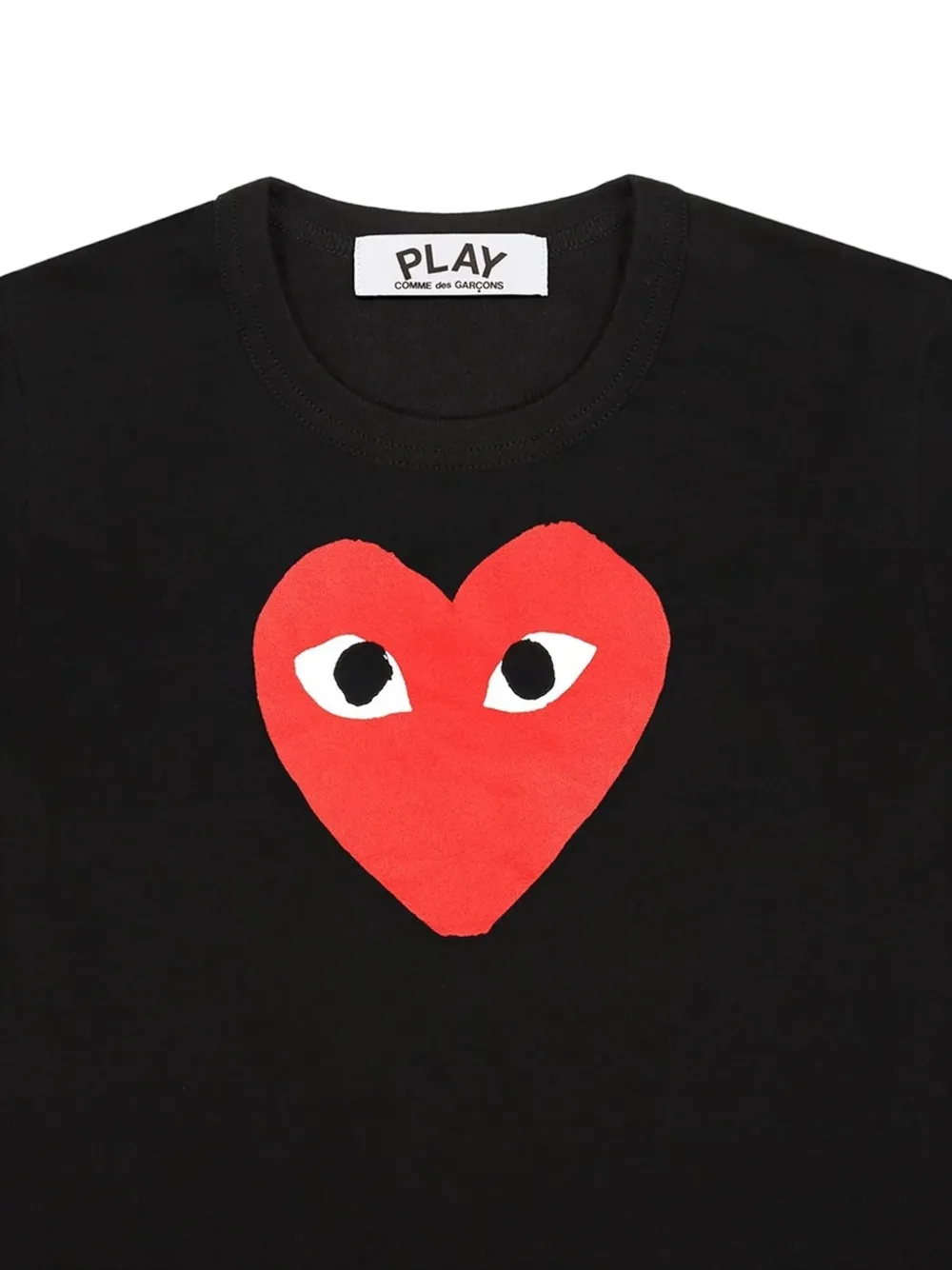 Comme Des Garçons Play T-shirt met hart-print Zwart