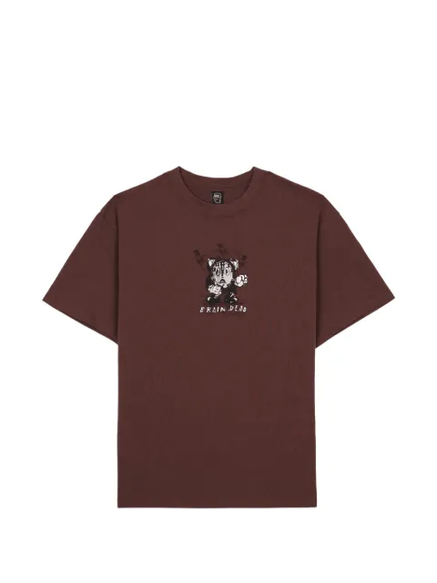 Brain Dead Time Is Nigh graphic-print cotton T-shirt