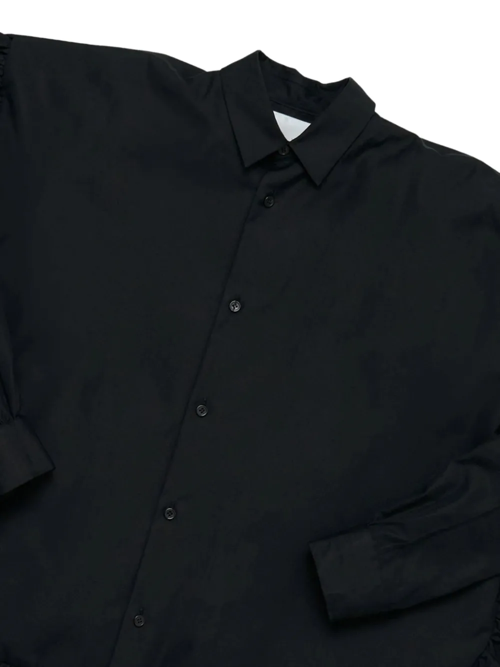 Noir Kei Ninomiya Katoenen blouse met ruches Zwart