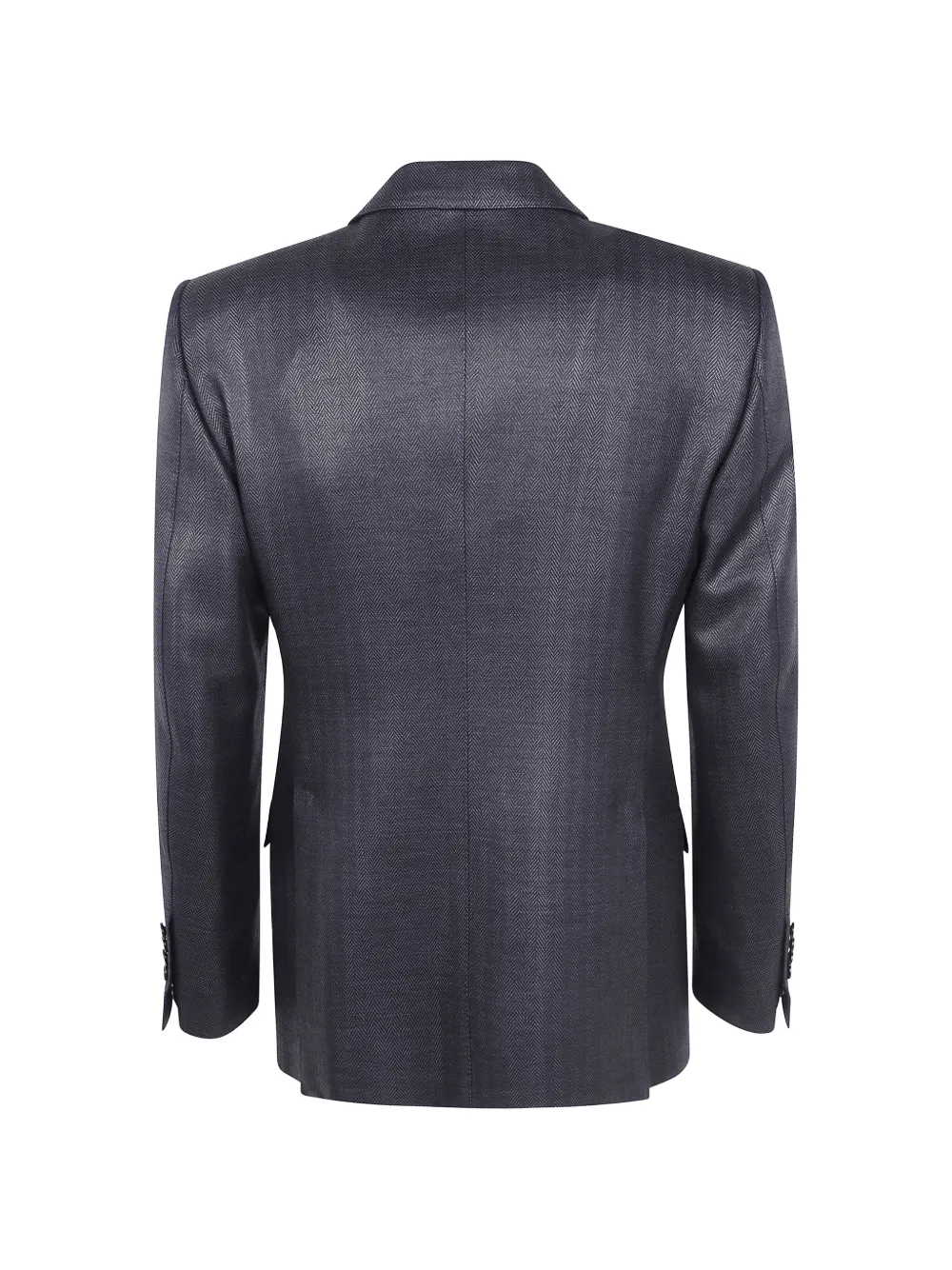 TOM FORD Wollen blazer met visgraatpatroon Zwart