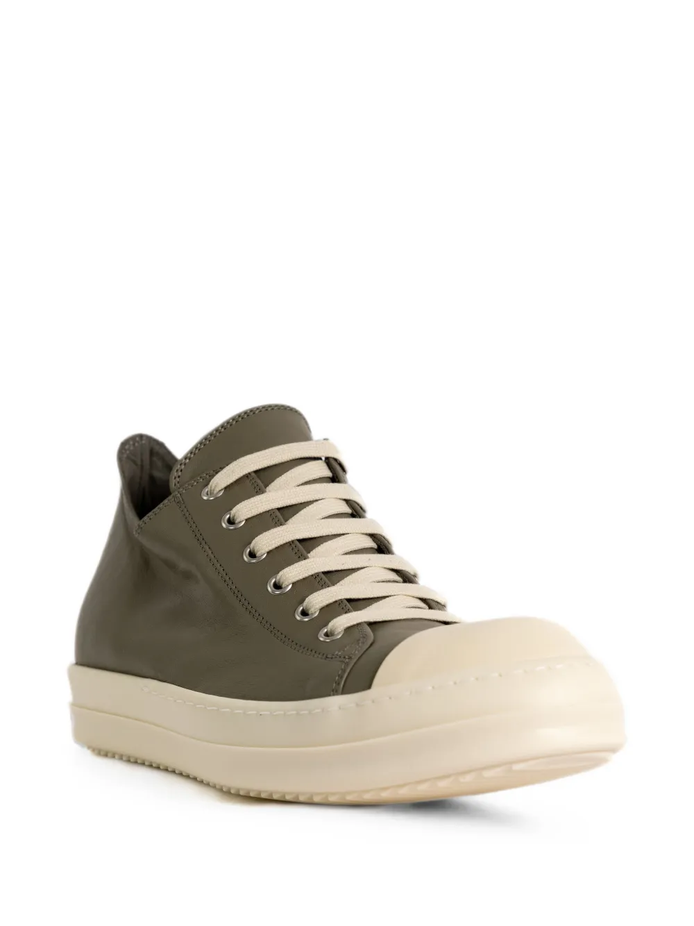 Rick Owens leather lace-up sneakers Groen