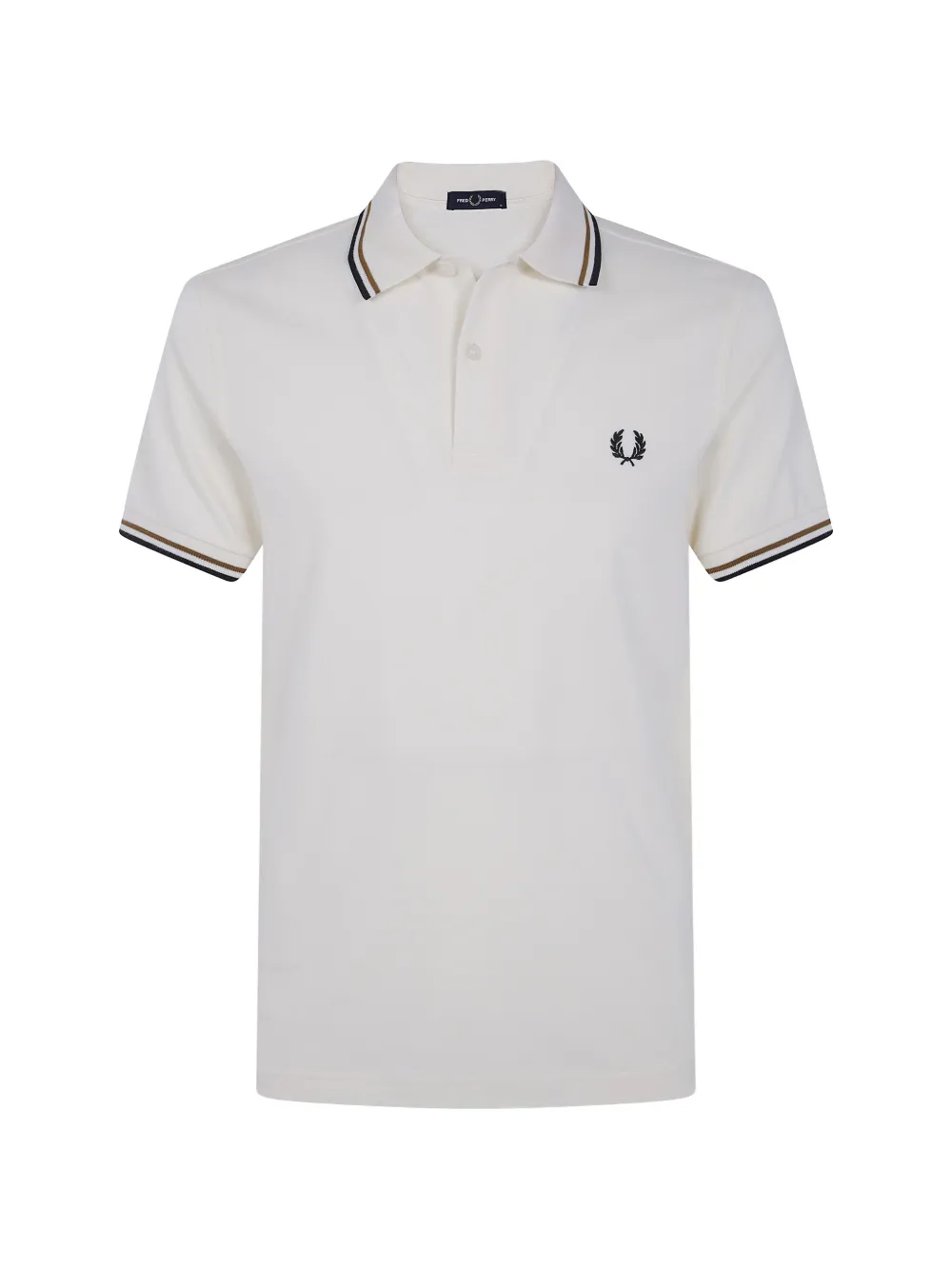 Fred Perry embroidered-logo polo shirt - Nude