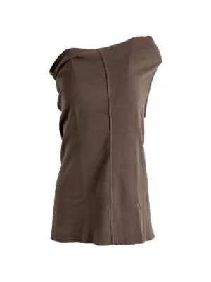 Rick Owens Draped Twist Top | Grey | FARFETCH