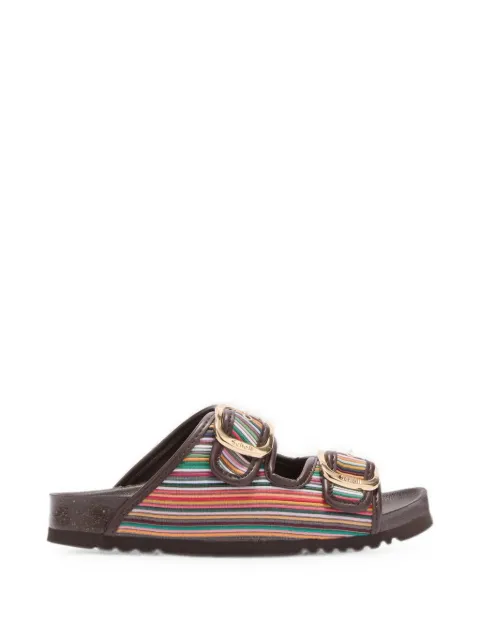 Scholl Noelle striped buckle-fastening sandals