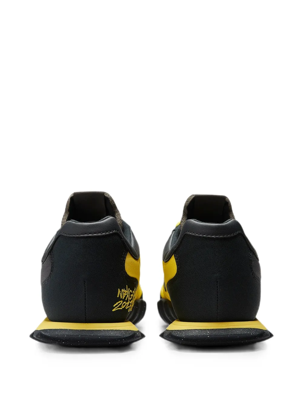 New Balance x Ganni panelled logo-patch sneakers Zwart