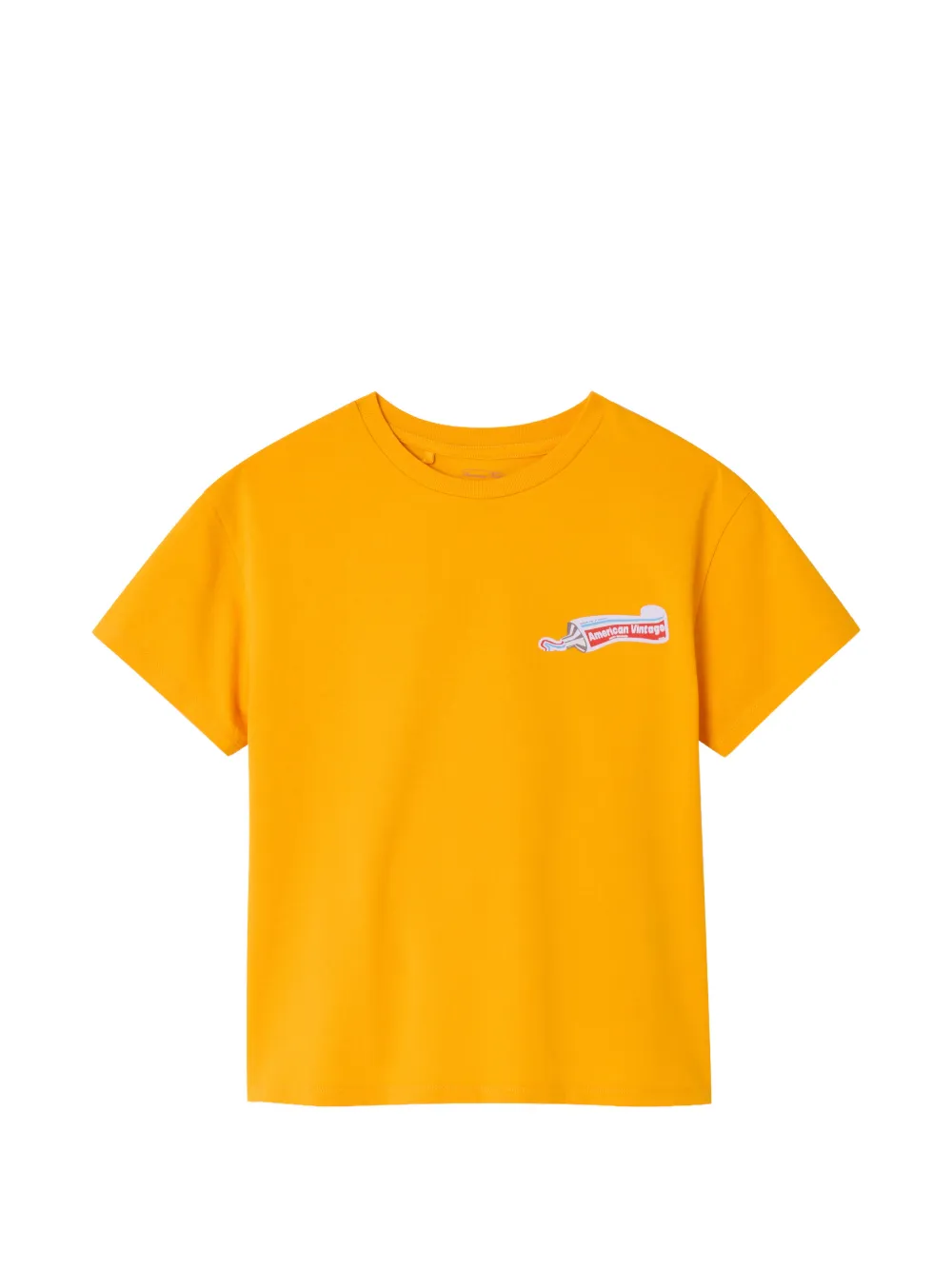 American Vintage Kids graphic-print cotton T-shirt - Arancione