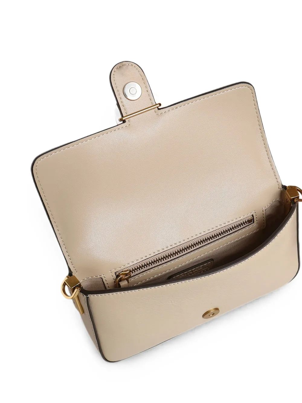 PINKO Love Birds leren crossbodytas Beige