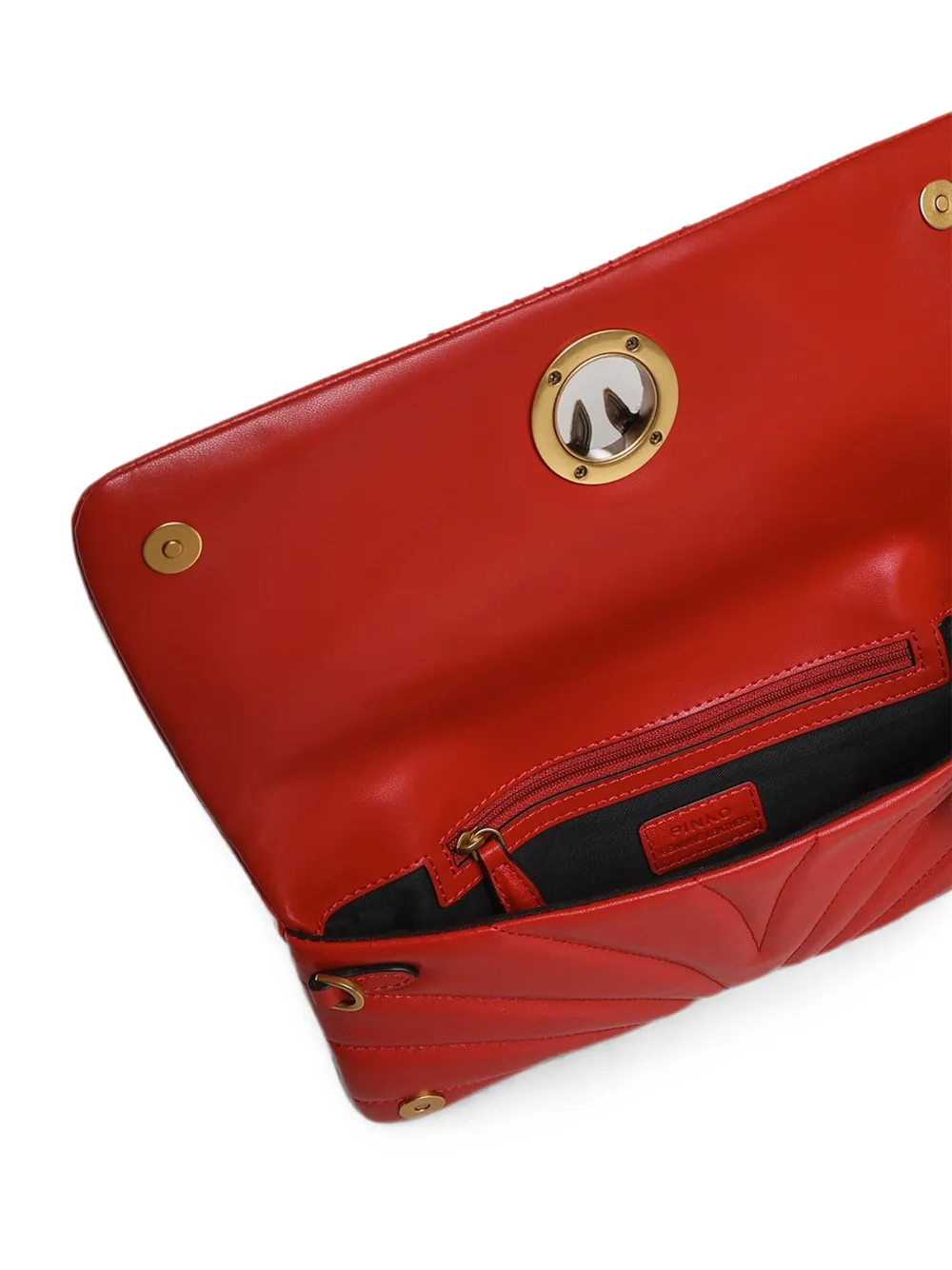 PINKO Love Bird gewatteerde schoudertas Rood