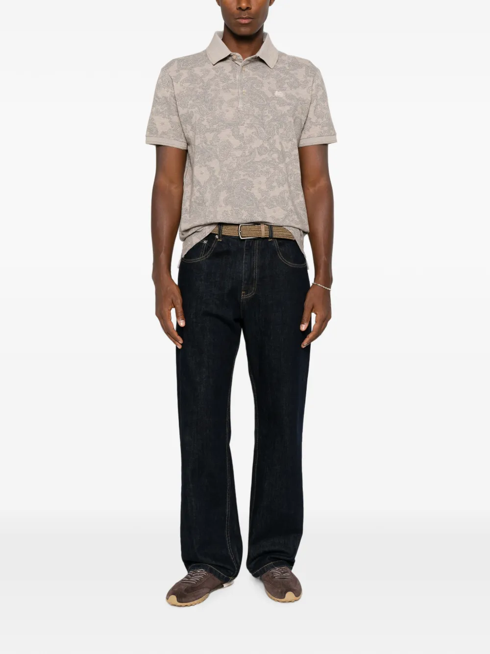 ETRO Poloshirt met paisley-print Beige