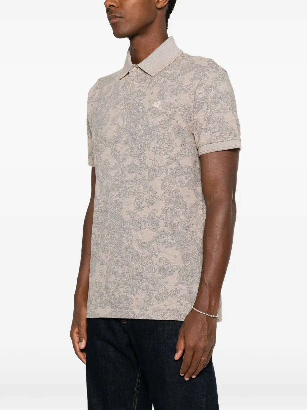 ETRO Poloshirt met paisley-print Beige