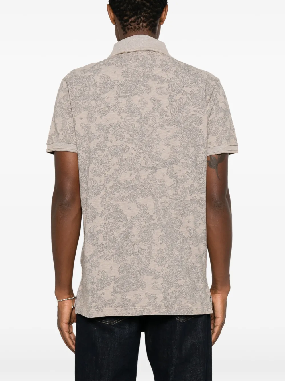 ETRO Poloshirt met paisley-print Beige