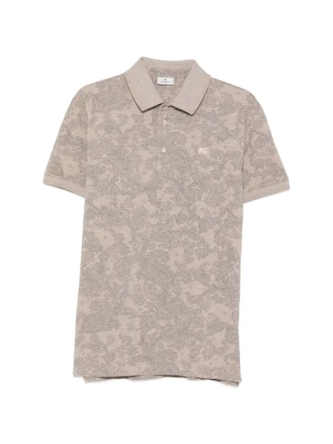 ETRO playera tipo polo con estampado de cachemira