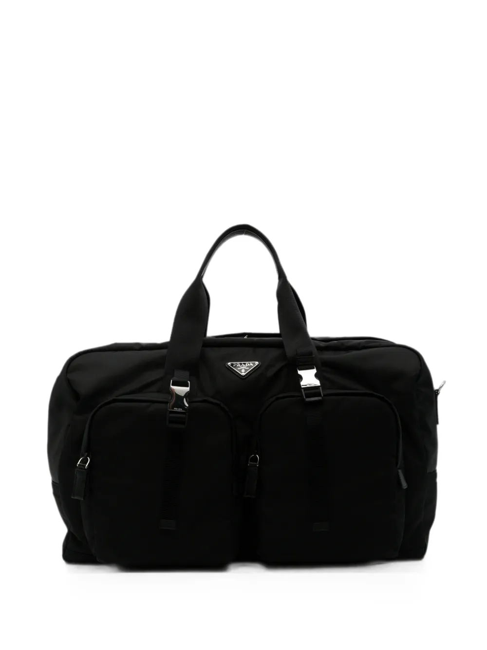 Prada Re-Nylon logo-plaque luggage bag - Nero