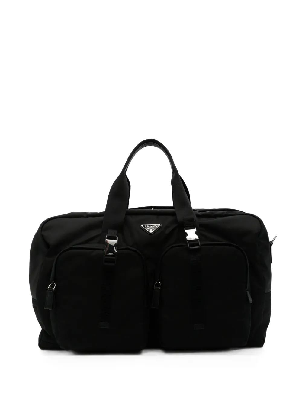 Prada Re-Nylon logo-plaque luggage bag - Nero