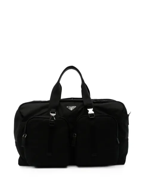 Prada Re-Nylon logo-plaque luggage bag