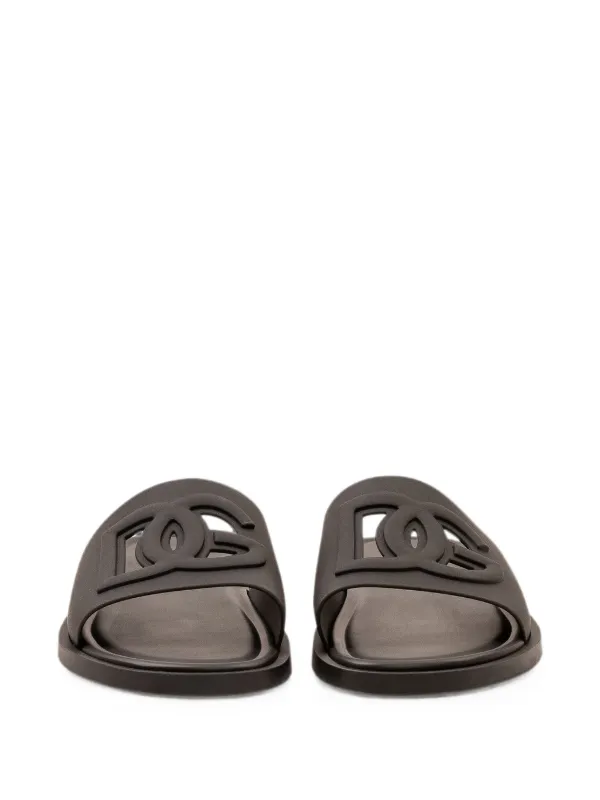ミ*ツ様 DOLCE & GABBANA ビーチサンダル ブラック Dolce & Gabbana ロゴ サンダル | ブラック | FARFETCH JP
