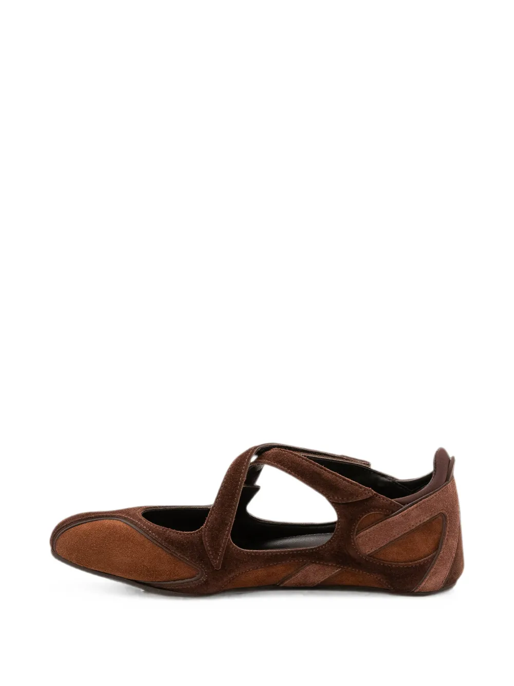 The Attico Floor 01 touch-strap ballet flats Bruin