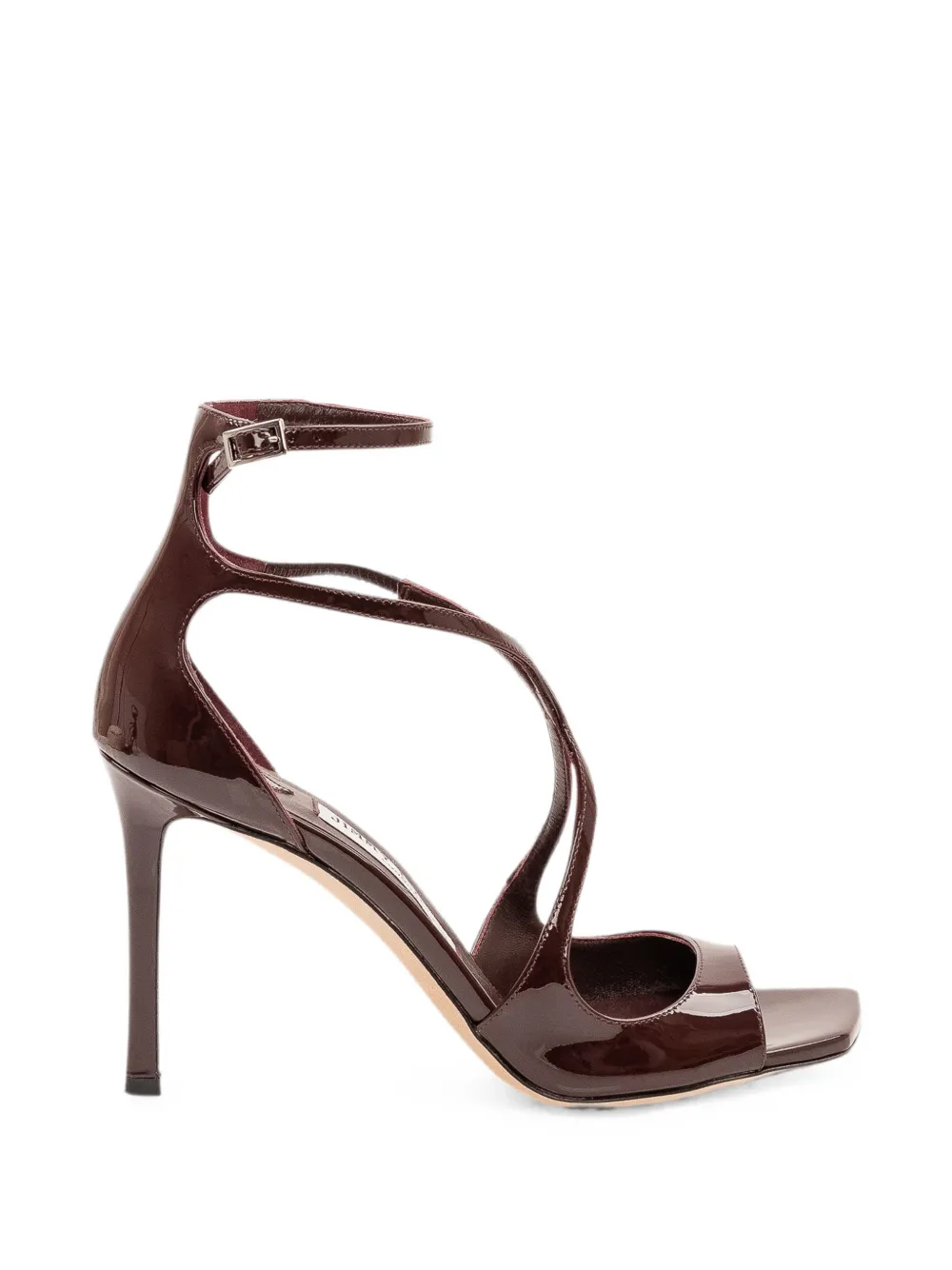 Jimmy Choo Azia patent-leather heeled sandals Bruin
