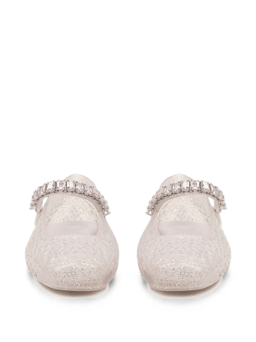 Jimmy Choo The Jelly crystal-embellished ballet flats Wit