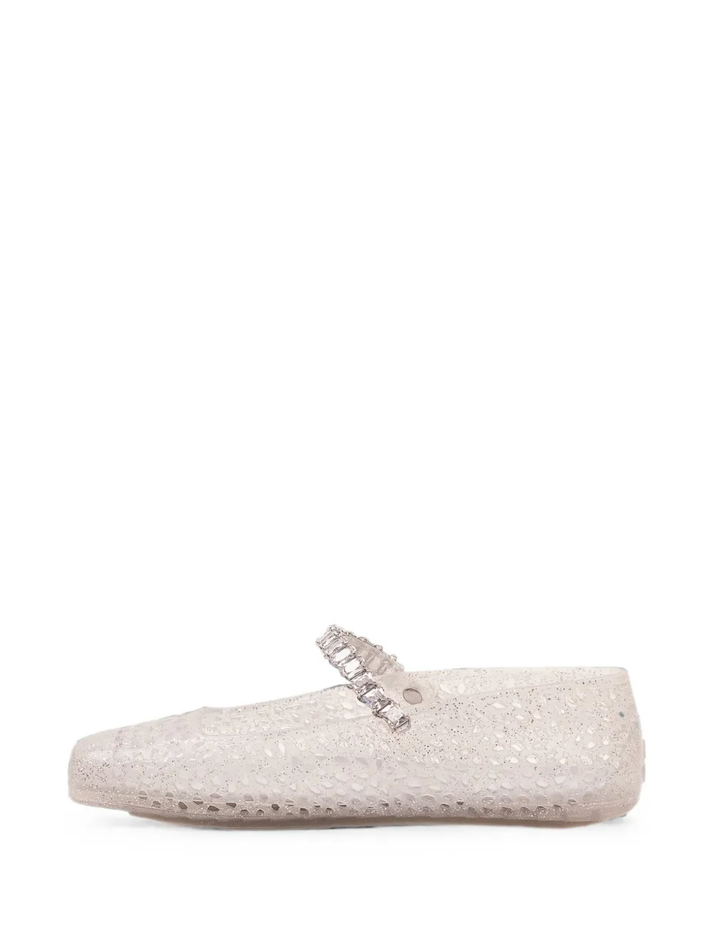 Jimmy Choo The Jelly crystal-embellished ballet flats Wit