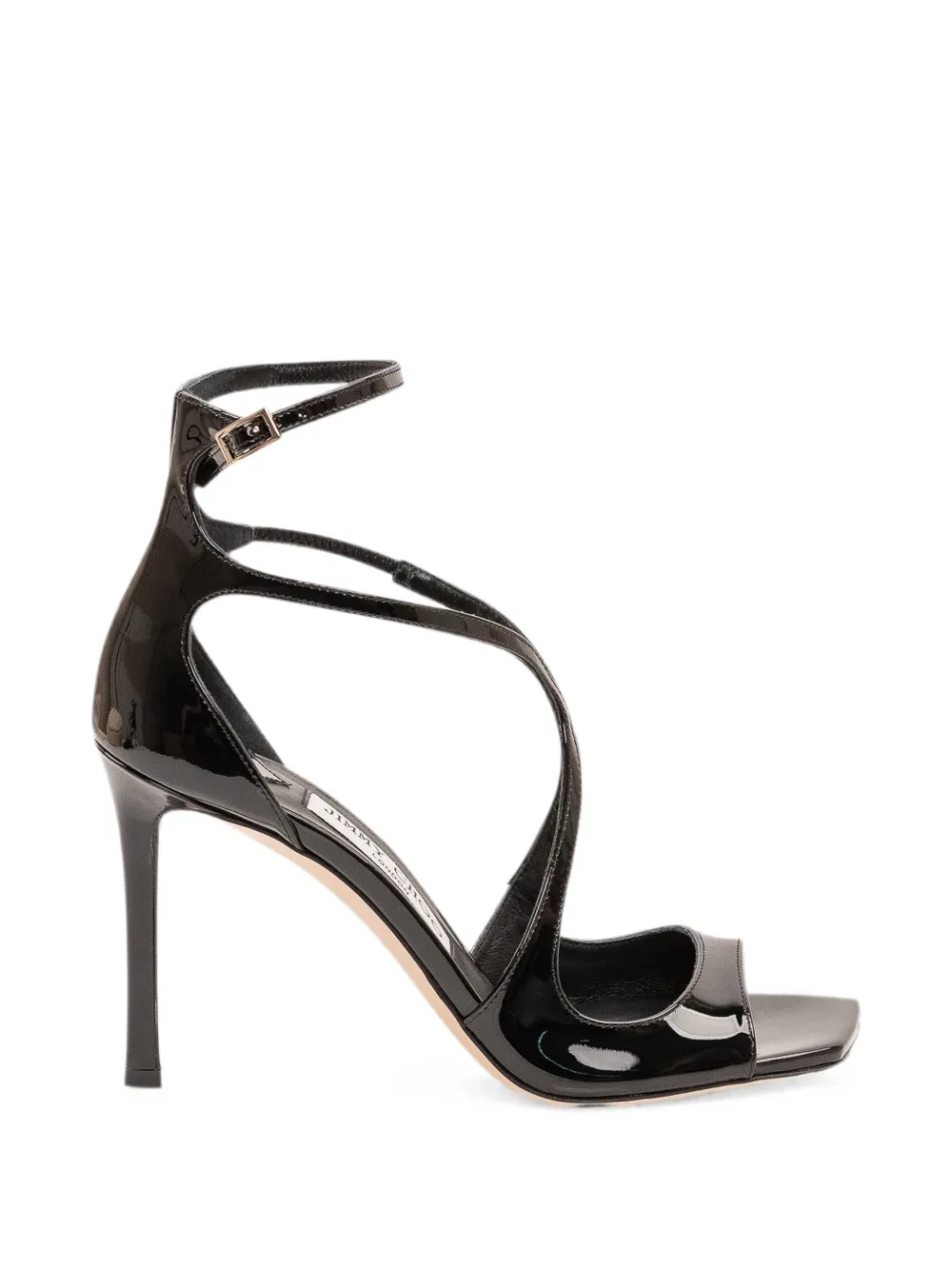 Jimmy Choo Azia patent-finish sandals Zwart